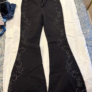 Free People Black Denim Jeans